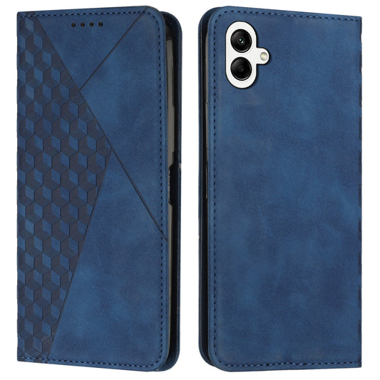 For Samsung Galaxy A06 Phone Cover Imprinted PU Leather Wallet Stand Case - Blue