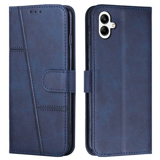 For Samsung Galaxy A06 Case Stand Flip Protective Leather Phone Cover - Blue