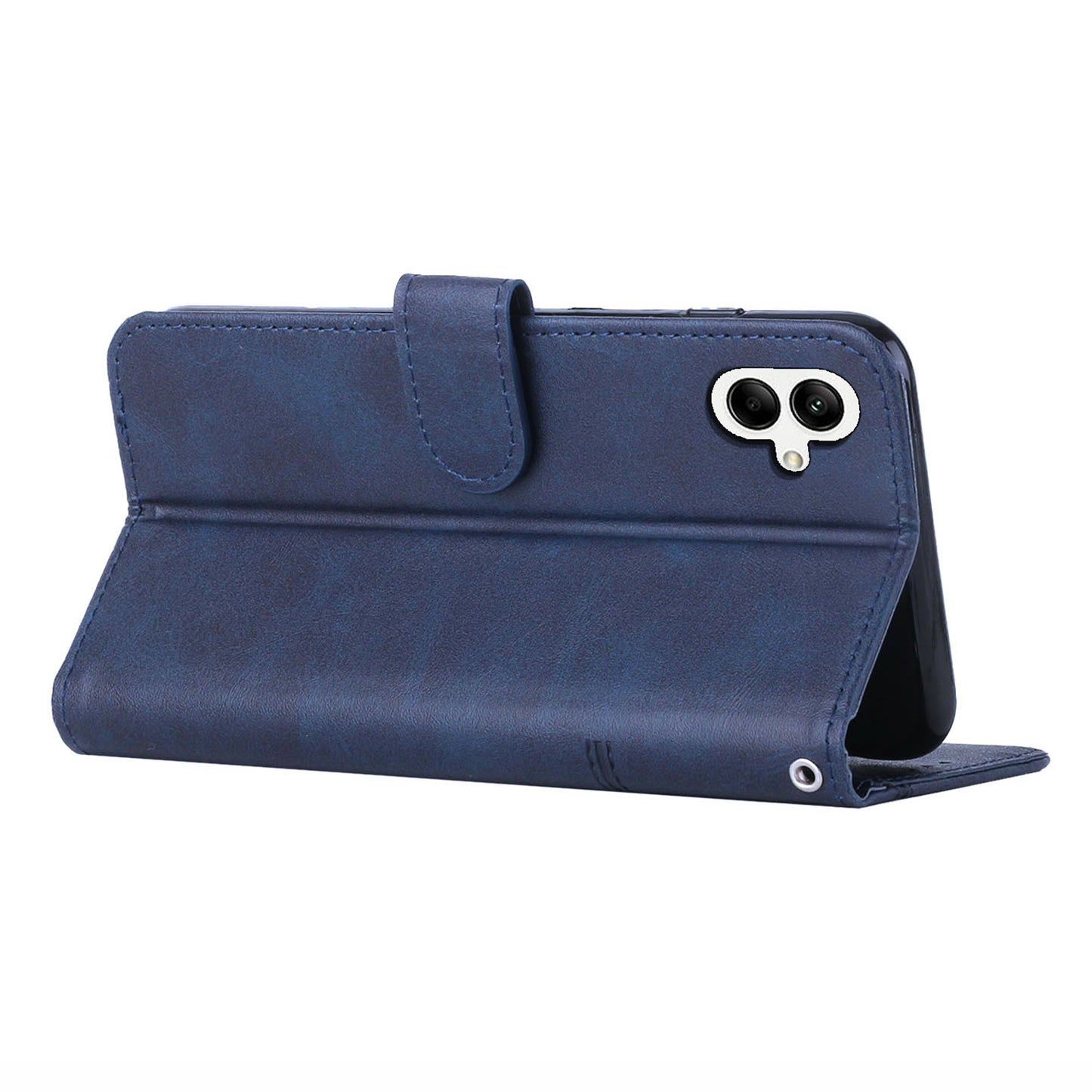 For Samsung Galaxy A06 Case Stand Flip Protective Leather Phone Cover - Blue