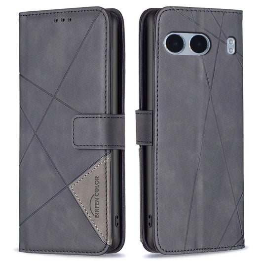 BINFEN COLOR BF05 For OnePlus Nord 4 Case Leather Phone Cover Wallet Stand - Black