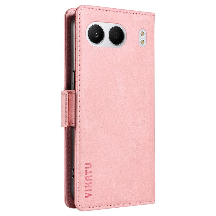 YIKATU YK-005 For OnePlus Nord 4 Case PU Leather Wallet Phone Cover Skin Touch Feeling - Pink