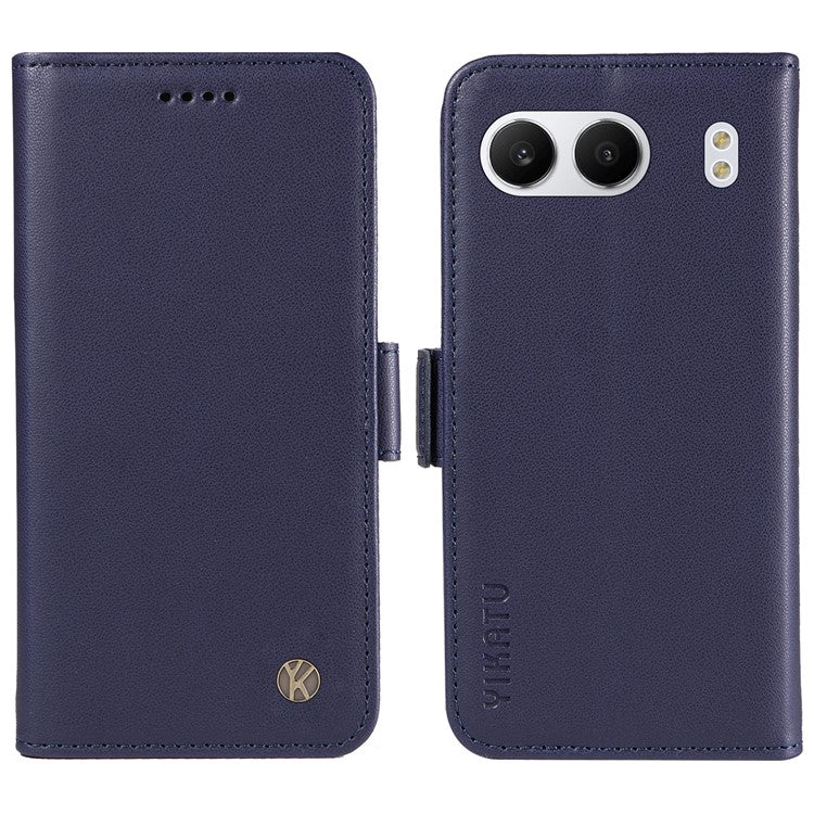 YIKATU YK-003 For OnePlus Nord 4 Case Wallet Stand Leather Phone Cover Side Buckle - Sapphire