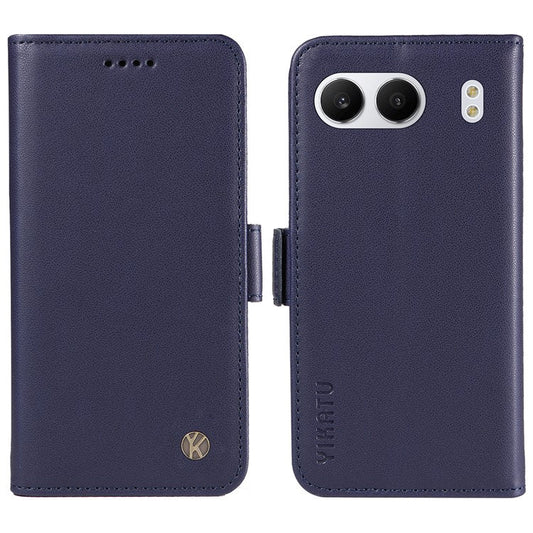 YIKATU YK-003 For OnePlus Nord 4 Case Wallet Stand Leather Phone Cover Side Buckle - Sapphire