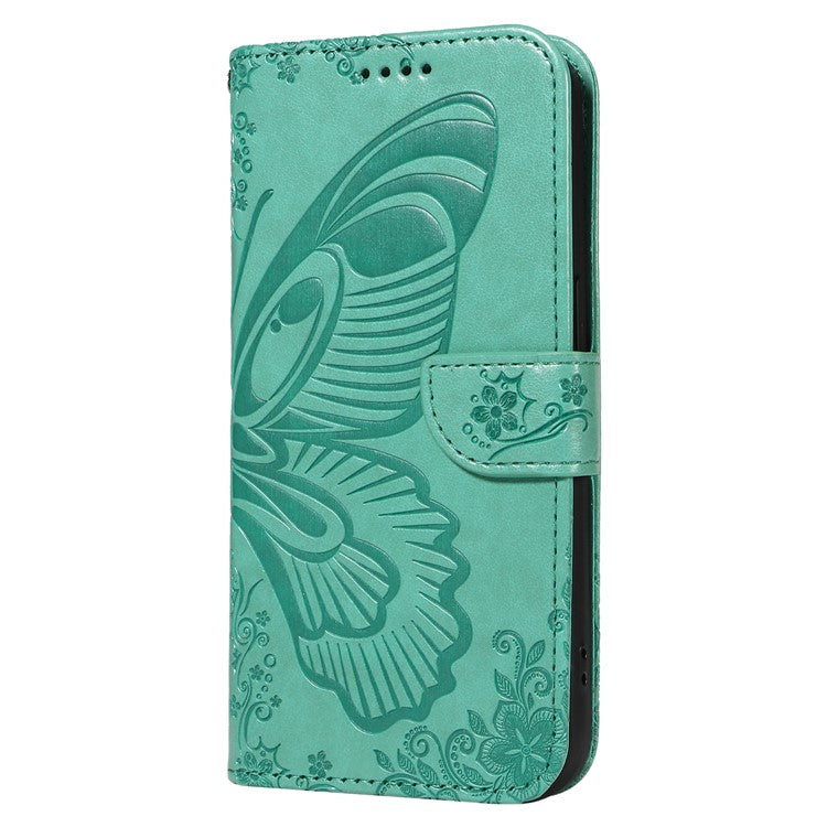 For OnePlus Nord 4 Case Butterfly Pattern Leather Wallet Flip Phone Cover - Green
