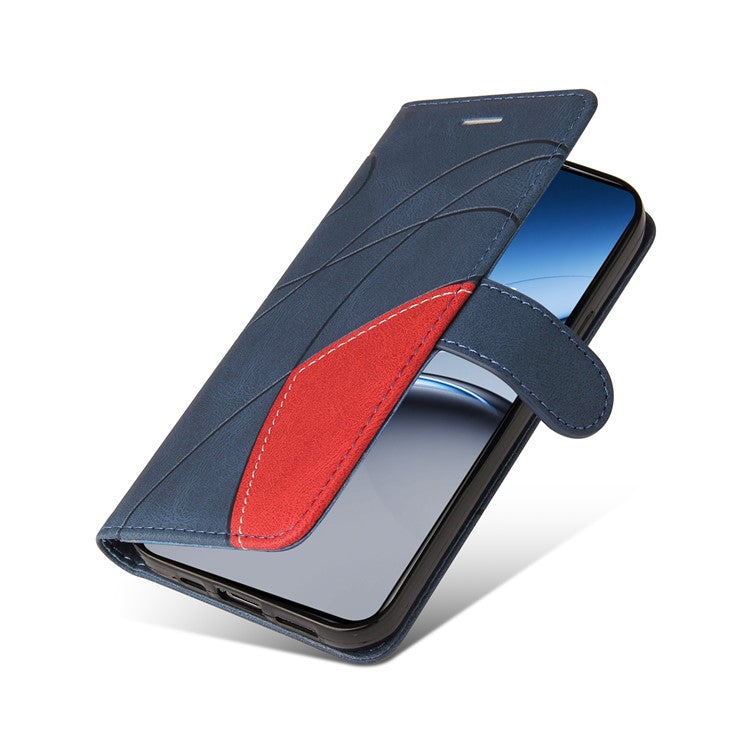 KT Leather Series-1 For OnePlus Nord 4 Leather Case Color Splicing Phone Cover Wallet Stand - Blue