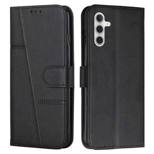 For Samsung Galaxy A16 5G / A16 4G Case Stand Flip Protective Leather Phone Cover - Black