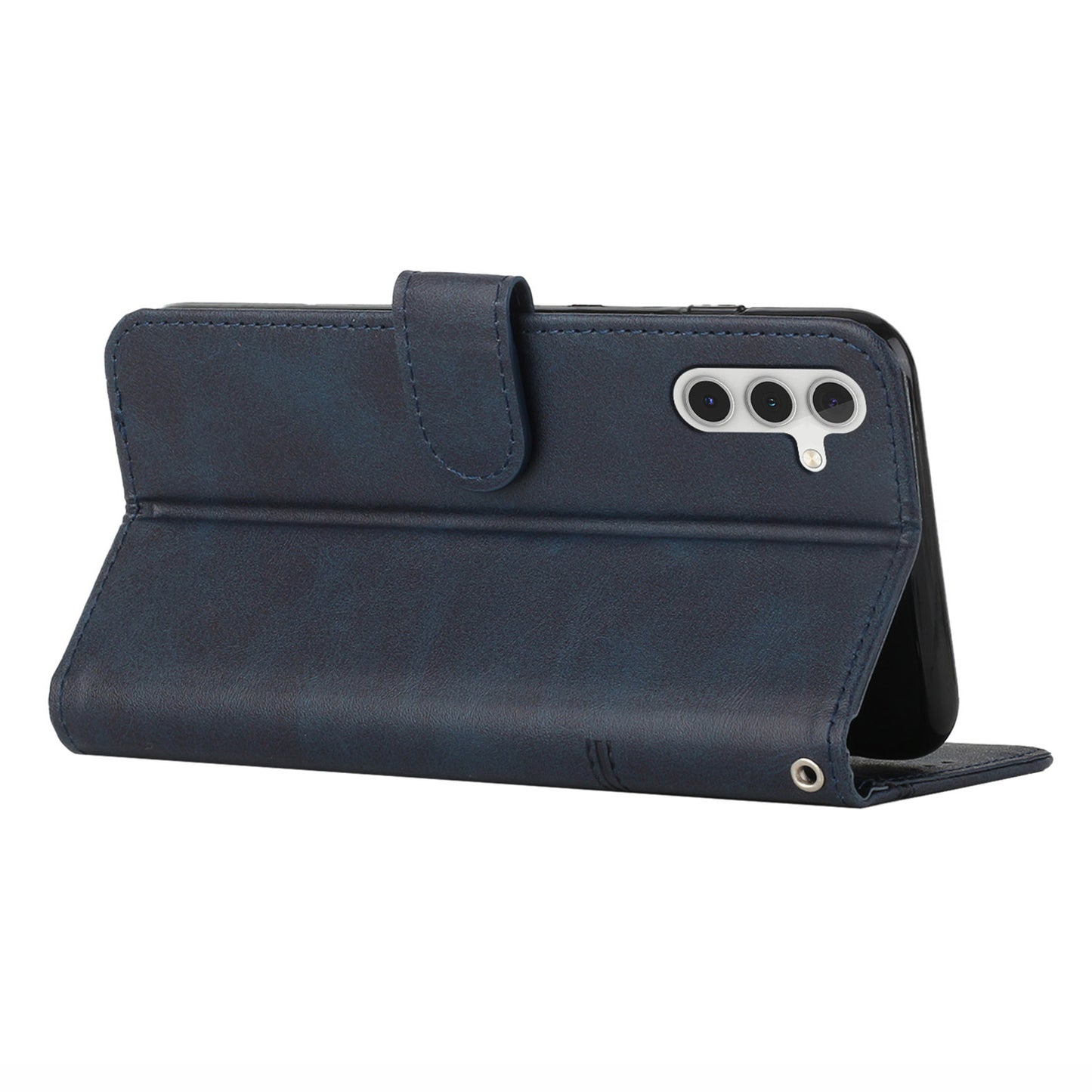 For Samsung Galaxy A16 5G / A16 4G Case Stand Flip Protective Leather Phone Cover - Sapphire