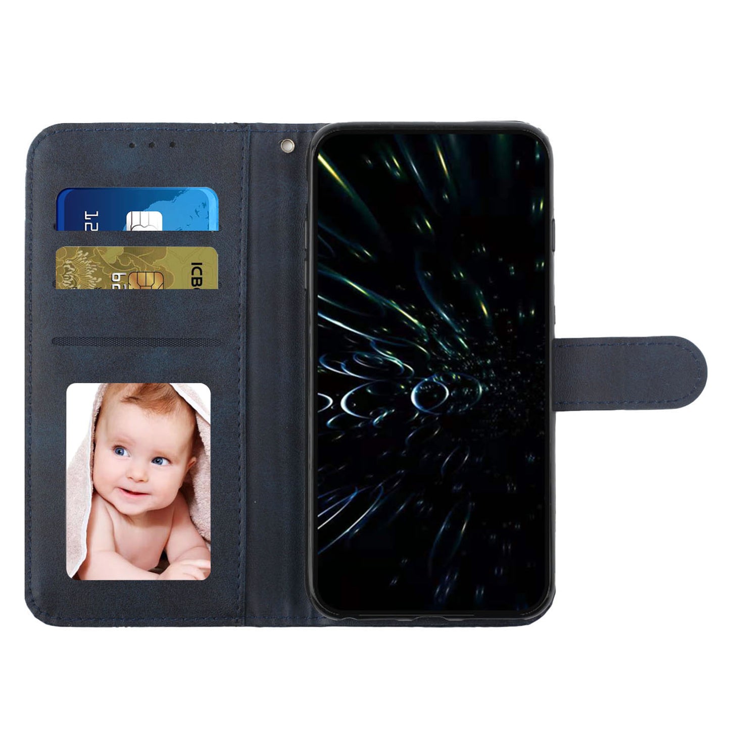 For Samsung Galaxy A16 5G / A16 4G Case Stand Flip Protective Leather Phone Cover - Sapphire