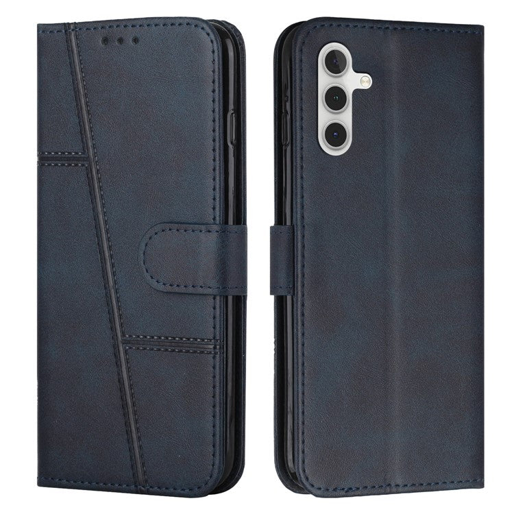 For Samsung Galaxy M35 5G Case Stand Flip Protective Leather Phone Cover - Sapphire