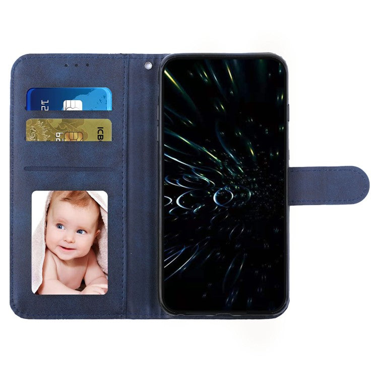 For Samsung Galaxy M35 5G Case Stand Flip Protective Leather Phone Cover - Sapphire