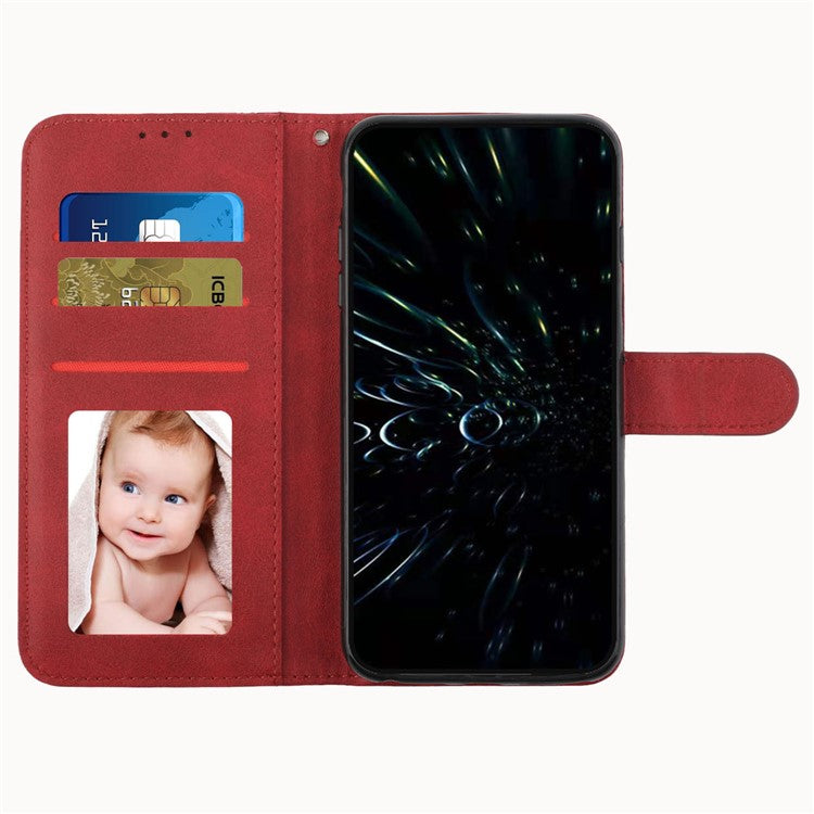 For Samsung Galaxy M35 5G Case Stand Flip Protective Leather Phone Cover - Red