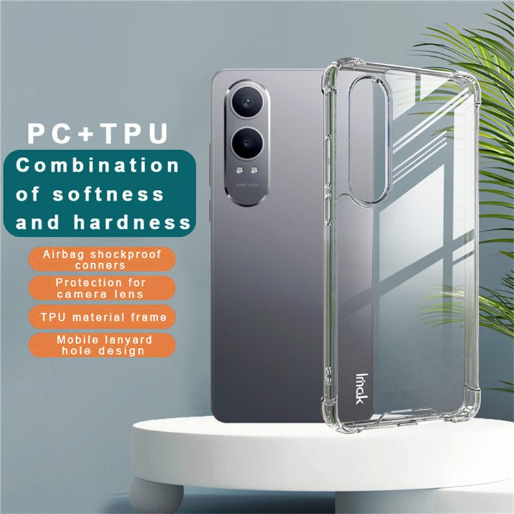 IMAK For OnePlus Nord CE4 Lite 5G / Oppo K12x 5G (China) Case PC+TPU Shockproof Clear Phone Cover