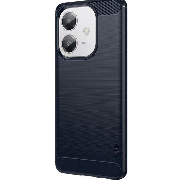 MOFI JK TPU Series-1 For Oppo A3x 5G Case Carbon Fiber Texture TPU Soft Phone Cover - Blue