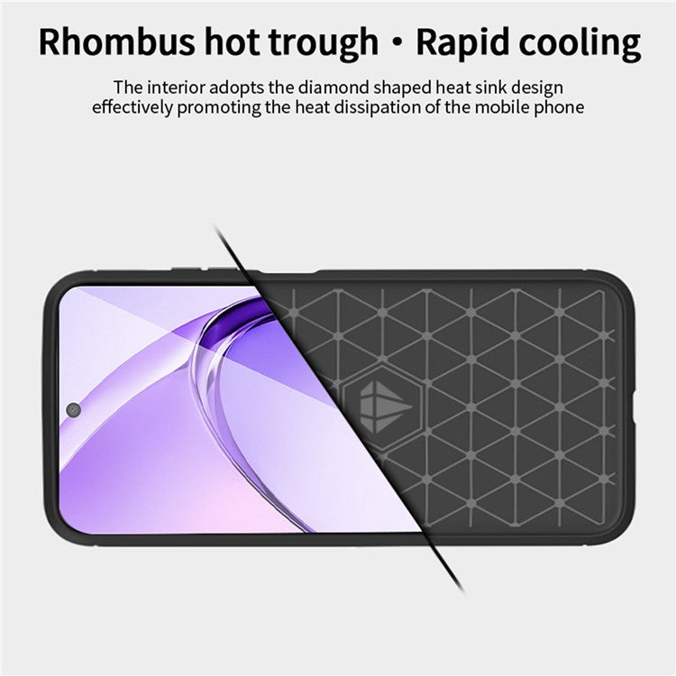 MOFI JK TPU Series-1 For Oppo A3x 5G Case Carbon Fiber Texture TPU Soft Phone Cover - Blue