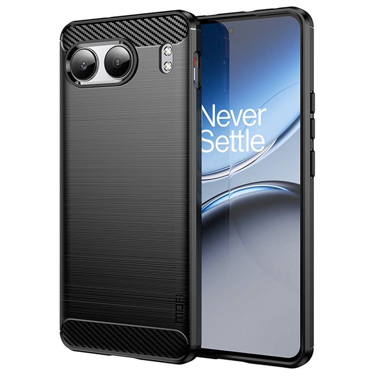 MOFI JK TPU Series-1 For OnePlus Nord 4 Case Carbon Fiber Texture TPU Soft Phone Cover - Black