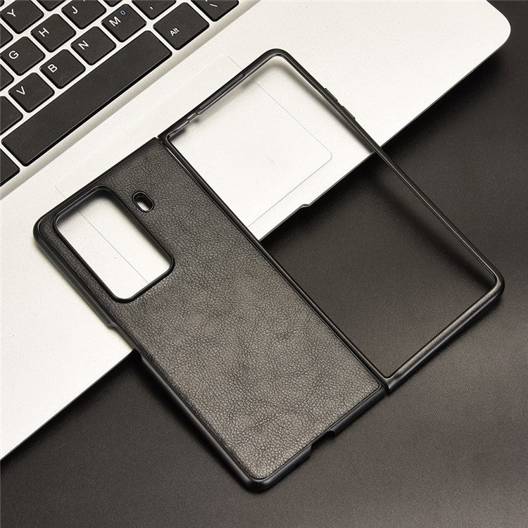 For Honor Magic Vs3 5G Case Litchi Texture PU Leather + PC Phone Cover - Black