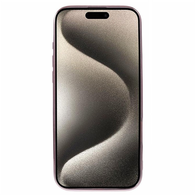 AR Series For iPhone 16 Pro Case Compatible with MagSafe Gear Design TPU Phone Cover with Lens Film - Rose Gold