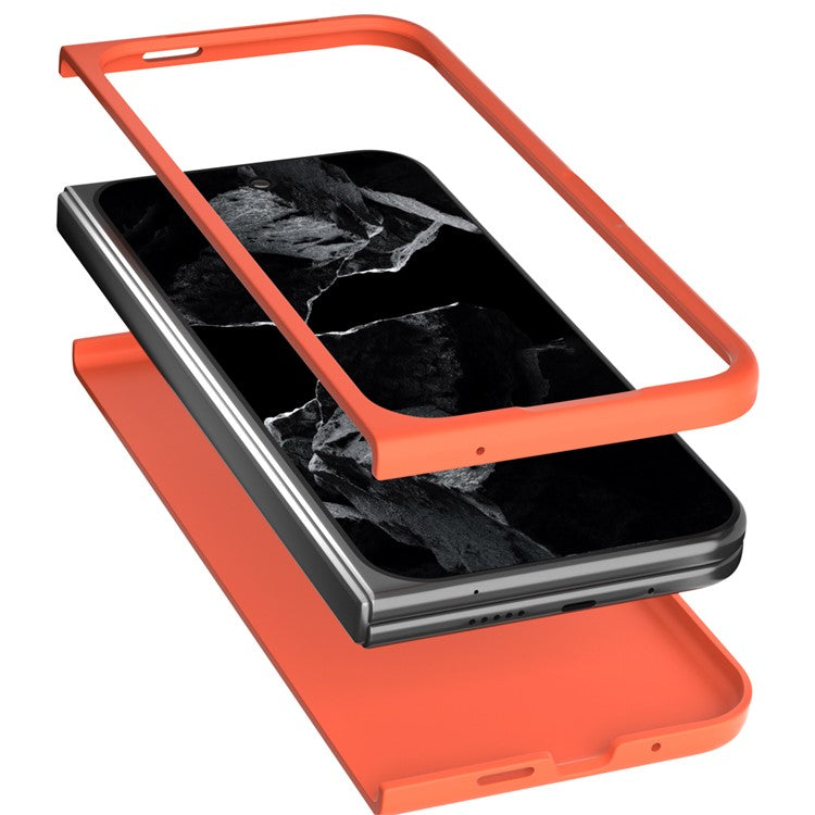 ABEEL For Google Pixel 9 Pro Fold 5G Case Hard PC Protective Phone Cover Skin Touch Feeling - Orange