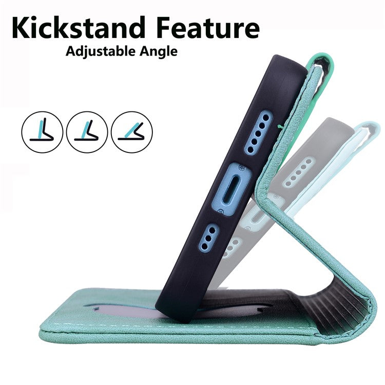 For Google Pixel 7a Case Wallet Cat Pattern Imprinted Leather Phone Cover - Green