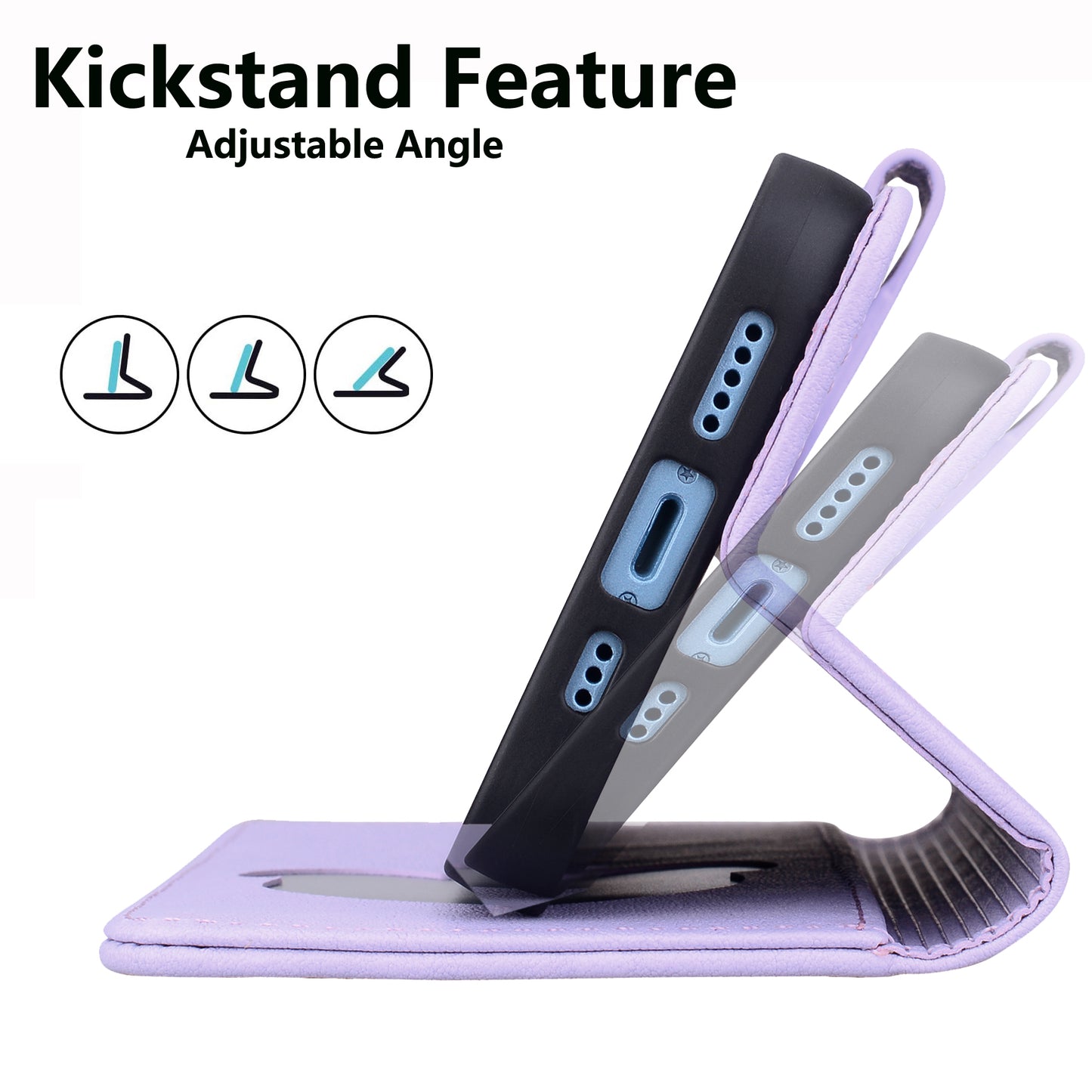 For Samsung Galaxy A16 5G / A16 4G Case Wallet Cat Pattern Imprinted Leather Phone Cover - Purple