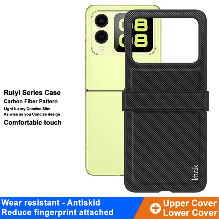 IMAK Ruiyi Series for Huawei nova Flip 5G Case Carbon Fiber Leather+PC Phone Cover