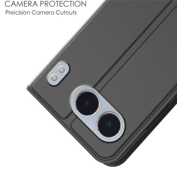 For OnePlus Nord 4 Case PU Leather Phone Cover with Card Holder Stand Magnetic Closure - Black