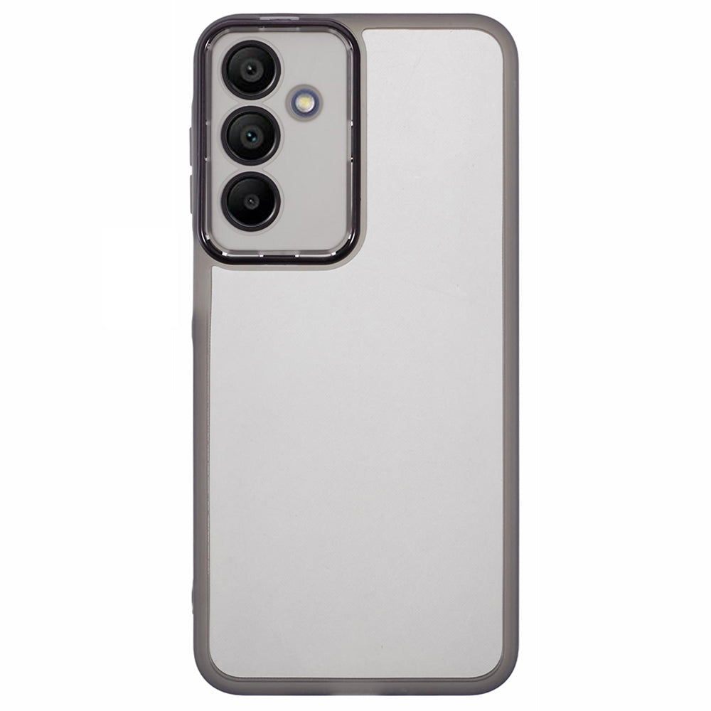 DKSM Series For Samsung Galaxy A16 5G / A16 4G Case Electroplated Camera Frame TPU Phone Cover - Transparent Black