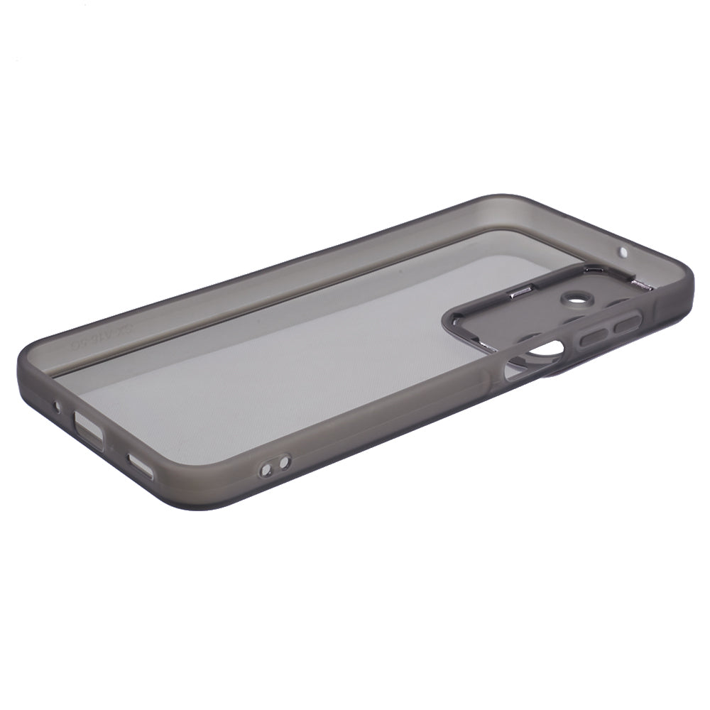 DKSM Series For Samsung Galaxy A16 5G / A16 4G Case Electroplated Camera Frame TPU Phone Cover - Transparent Black