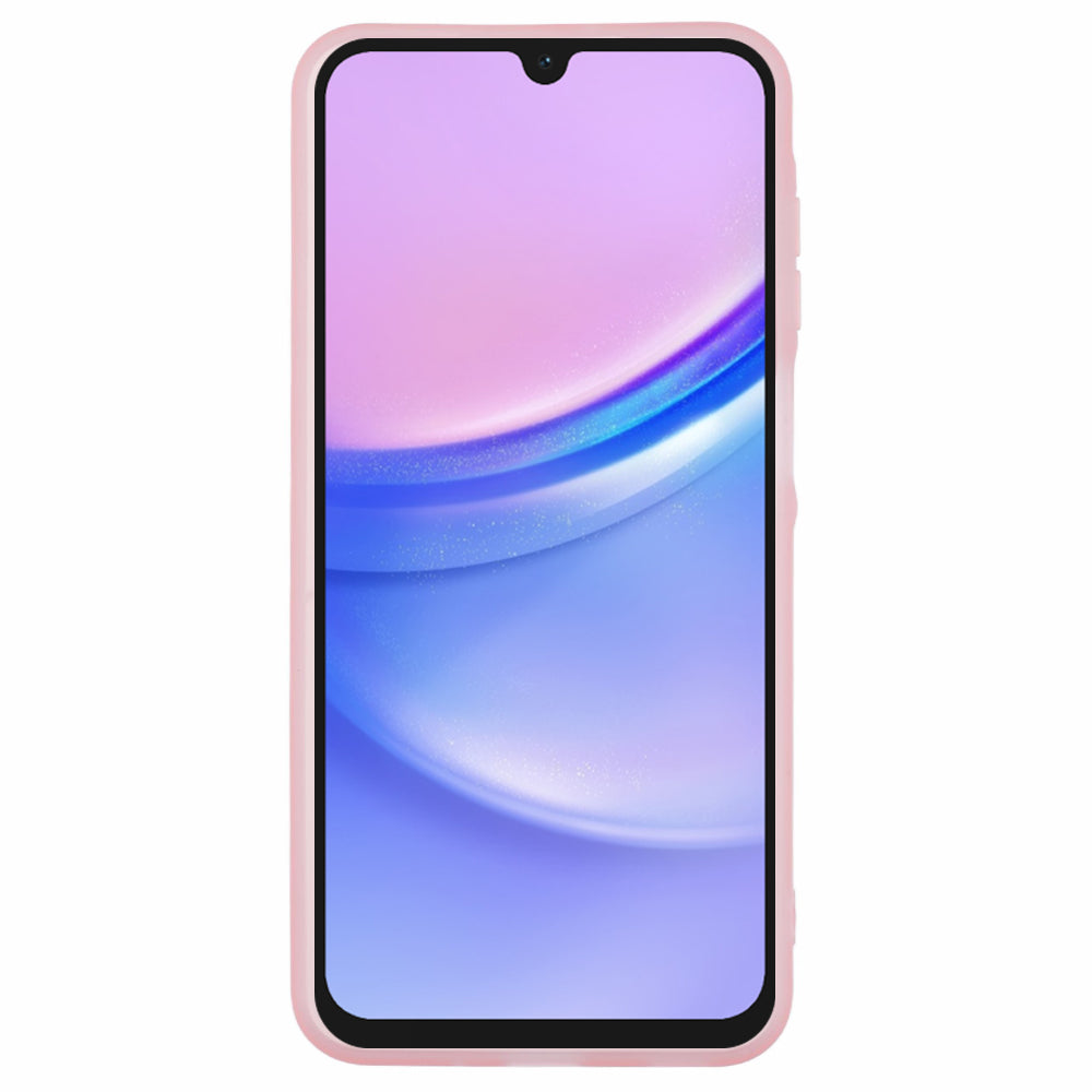 DKSM Series For Samsung Galaxy A16 5G / A16 4G Case Electroplated Camera Frame TPU Phone Cover - Transparent Pink