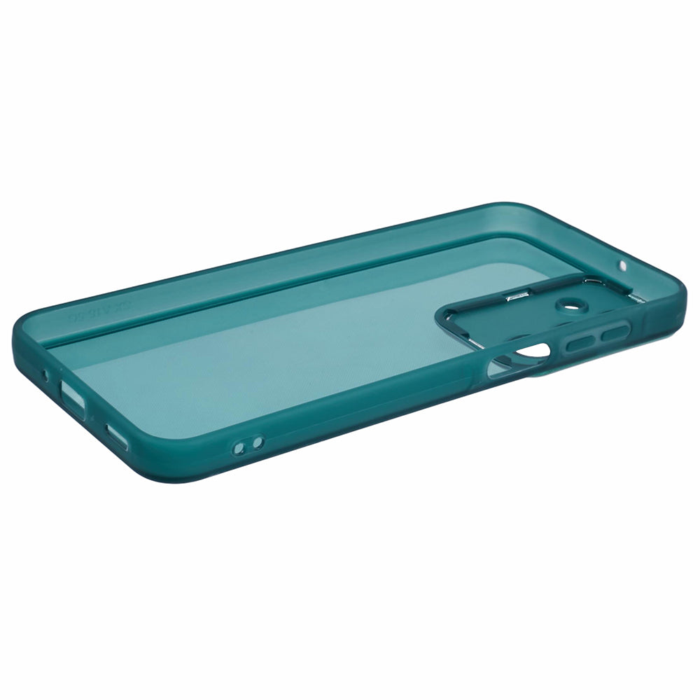 DKSM Series For Samsung Galaxy A16 5G / A16 4G Case Electroplated Camera Frame TPU Phone Cover - Transparent Green