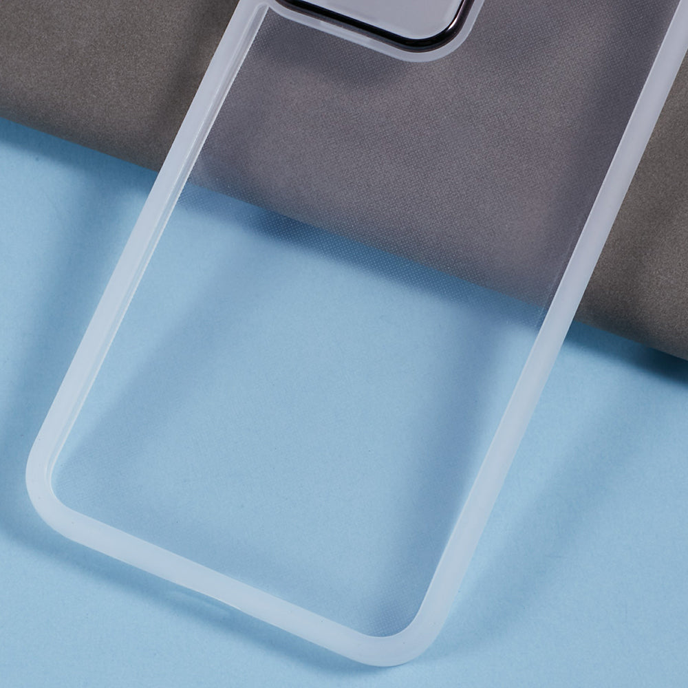 DKSM Series For Samsung Galaxy A16 5G / A16 4G Case Electroplated Camera Frame TPU Phone Cover - Transparent White