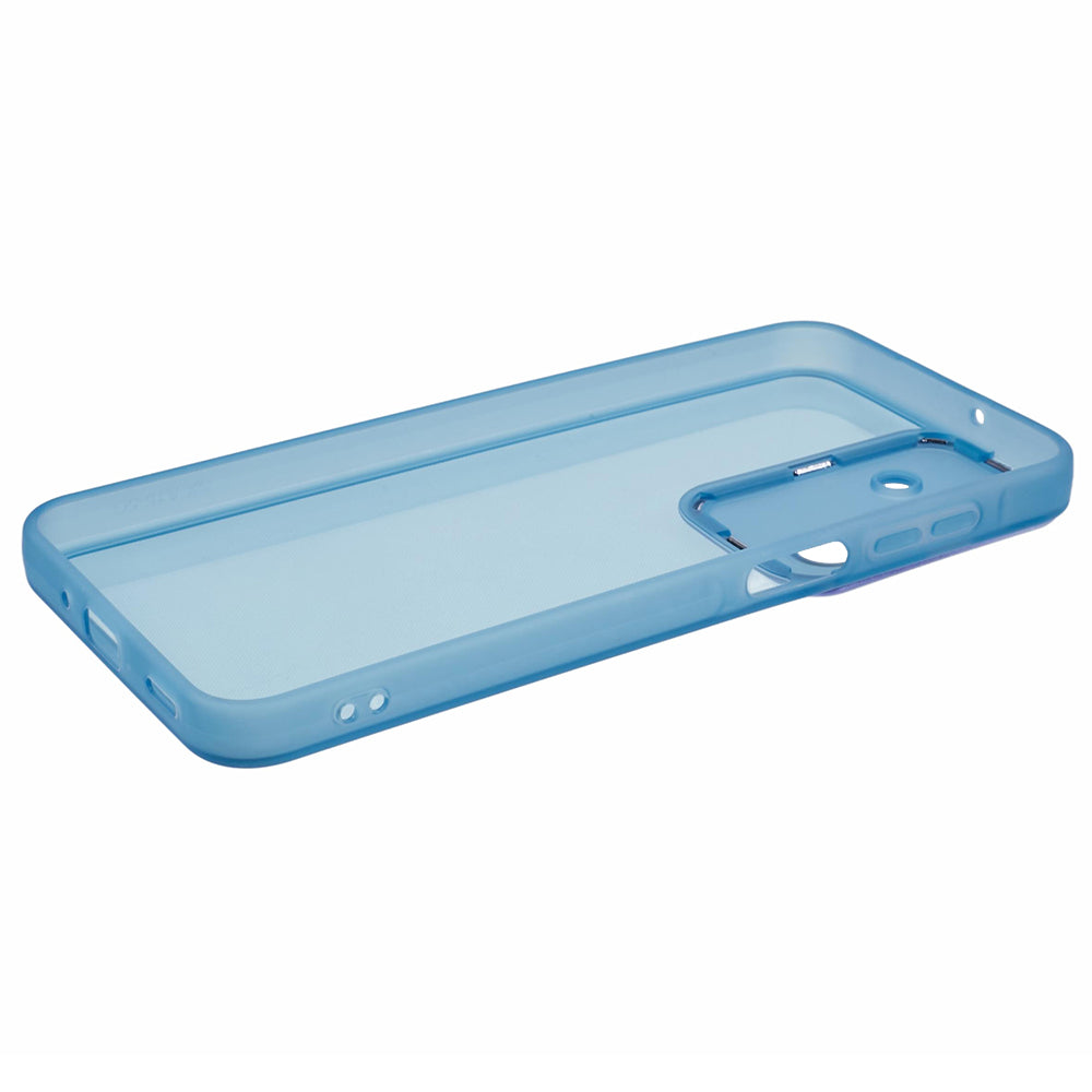 DKSM Series For Samsung Galaxy A16 5G / A16 4G Case Electroplated Camera Frame TPU Phone Cover - Transparent Blue