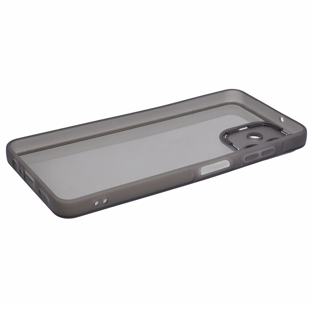 DKSM Series For Samsung Galaxy A06 Case Electroplated Camera Frame TPU Phone Cover - Transparent Black