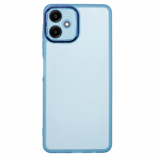 DKSM Series For Samsung Galaxy A06 Case Electroplated Camera Frame TPU Phone Cover - Transparent Blue