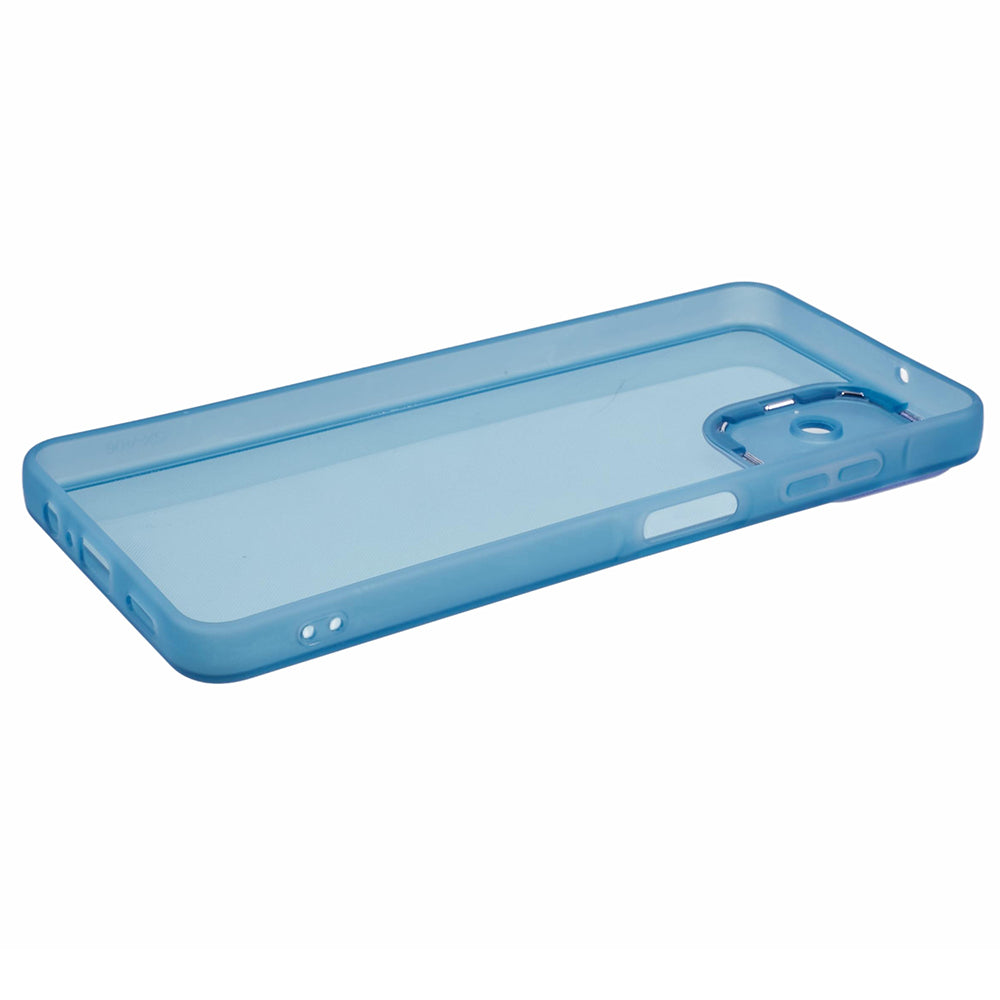 DKSM Series For Samsung Galaxy A06 Case Electroplated Camera Frame TPU Phone Cover - Transparent Blue