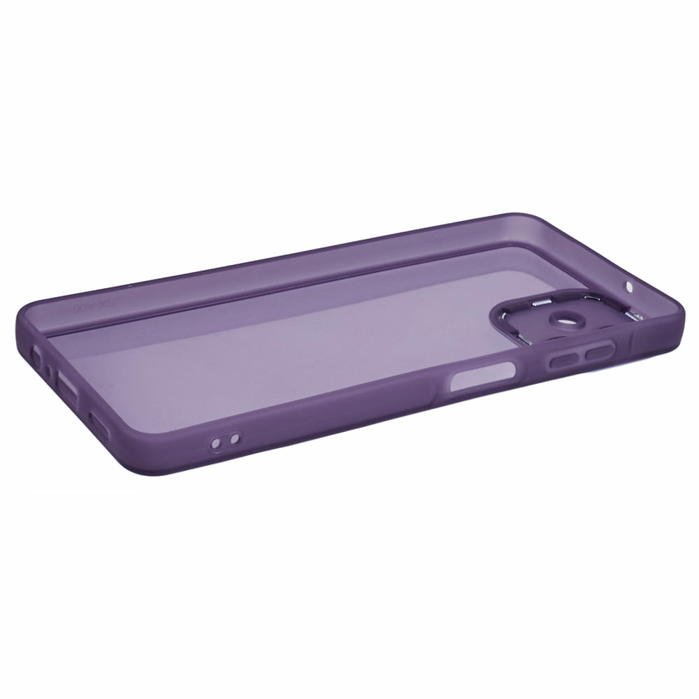 DKSM Series For Samsung Galaxy A06 Case Electroplated Camera Frame TPU Phone Cover - Transparent Purple