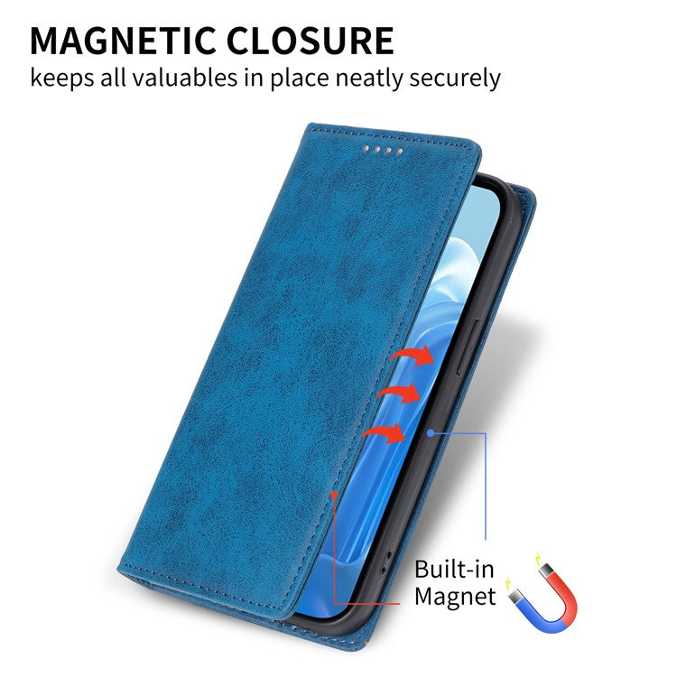 DF-05 For Samsung Galaxy M35 5G Wallet Case RFID Blocking PU Leather Phone Cover - Blue