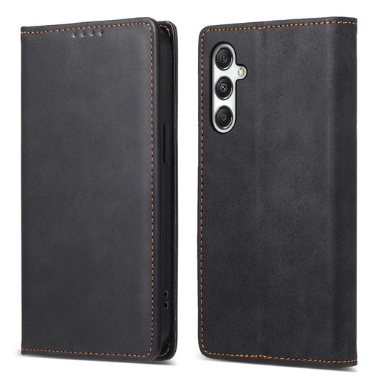DF-05 For Samsung Galaxy M35 5G Wallet Case RFID Blocking PU Leather Phone Cover - Black
