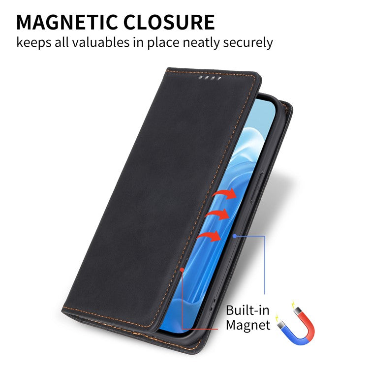 DF-05 For Samsung Galaxy M35 5G Wallet Case RFID Blocking PU Leather Phone Cover - Black