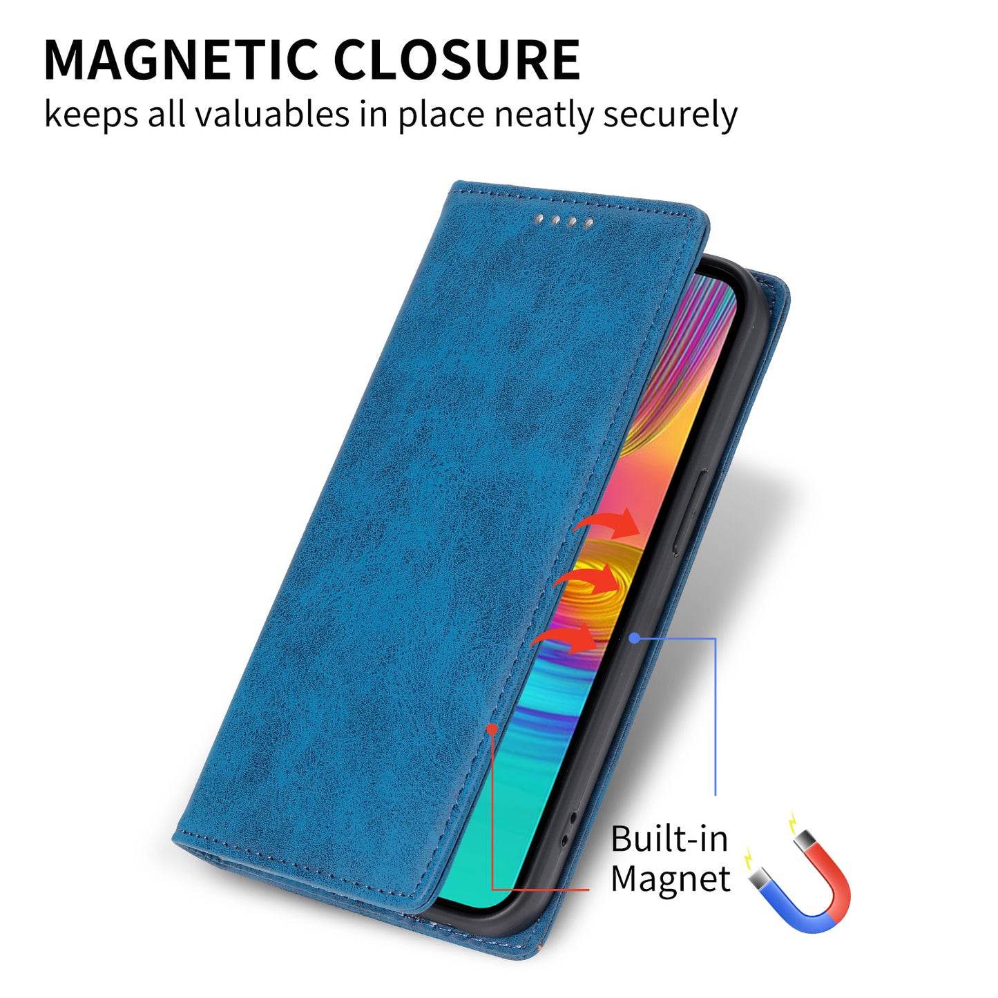 DF-05 For Samsung Galaxy A16 5G / A16 4G Wallet Case RFID Blocking PU Leather Phone Cover - Blue