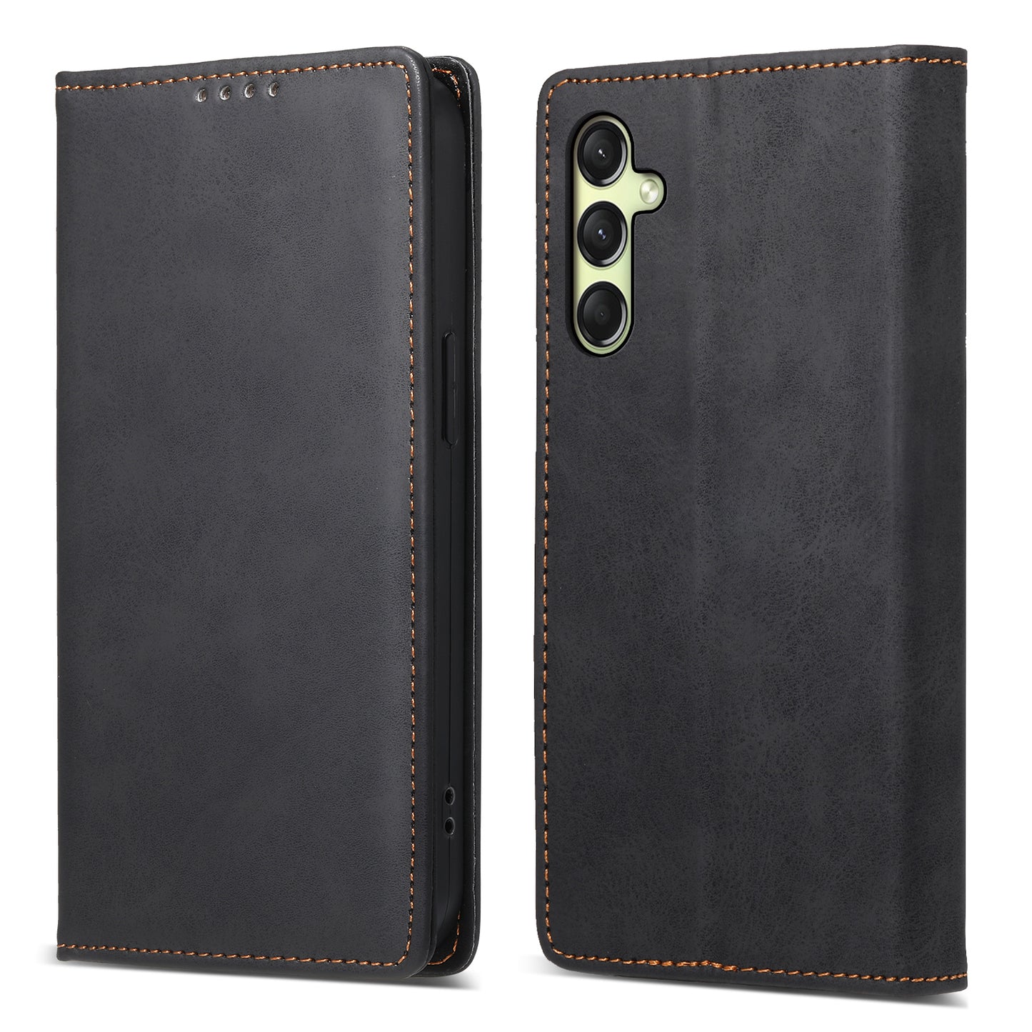 DF-05 For Samsung Galaxy A16 5G / A16 4G Wallet Case RFID Blocking PU Leather Phone Cover - Black