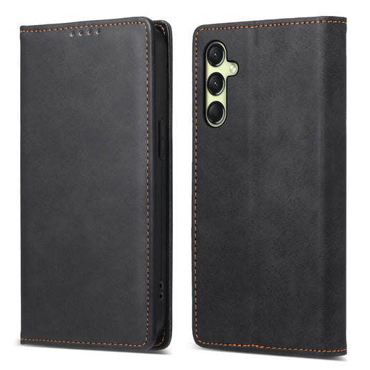 DF-05 For Samsung Galaxy A16 5G / A16 4G Wallet Case RFID Blocking PU Leather Phone Cover - Black