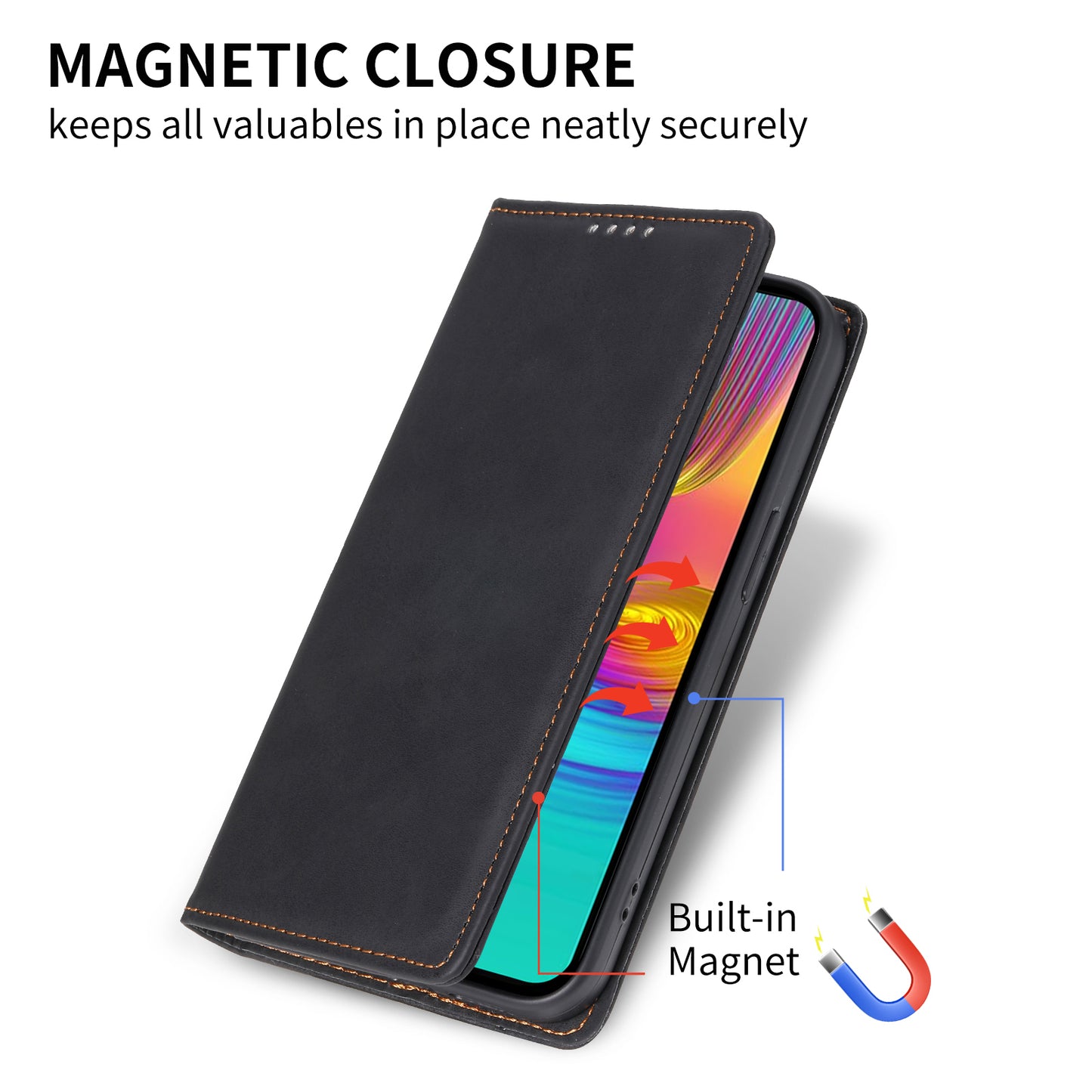 DF-05 For Samsung Galaxy A16 5G / A16 4G Wallet Case RFID Blocking PU Leather Phone Cover - Black