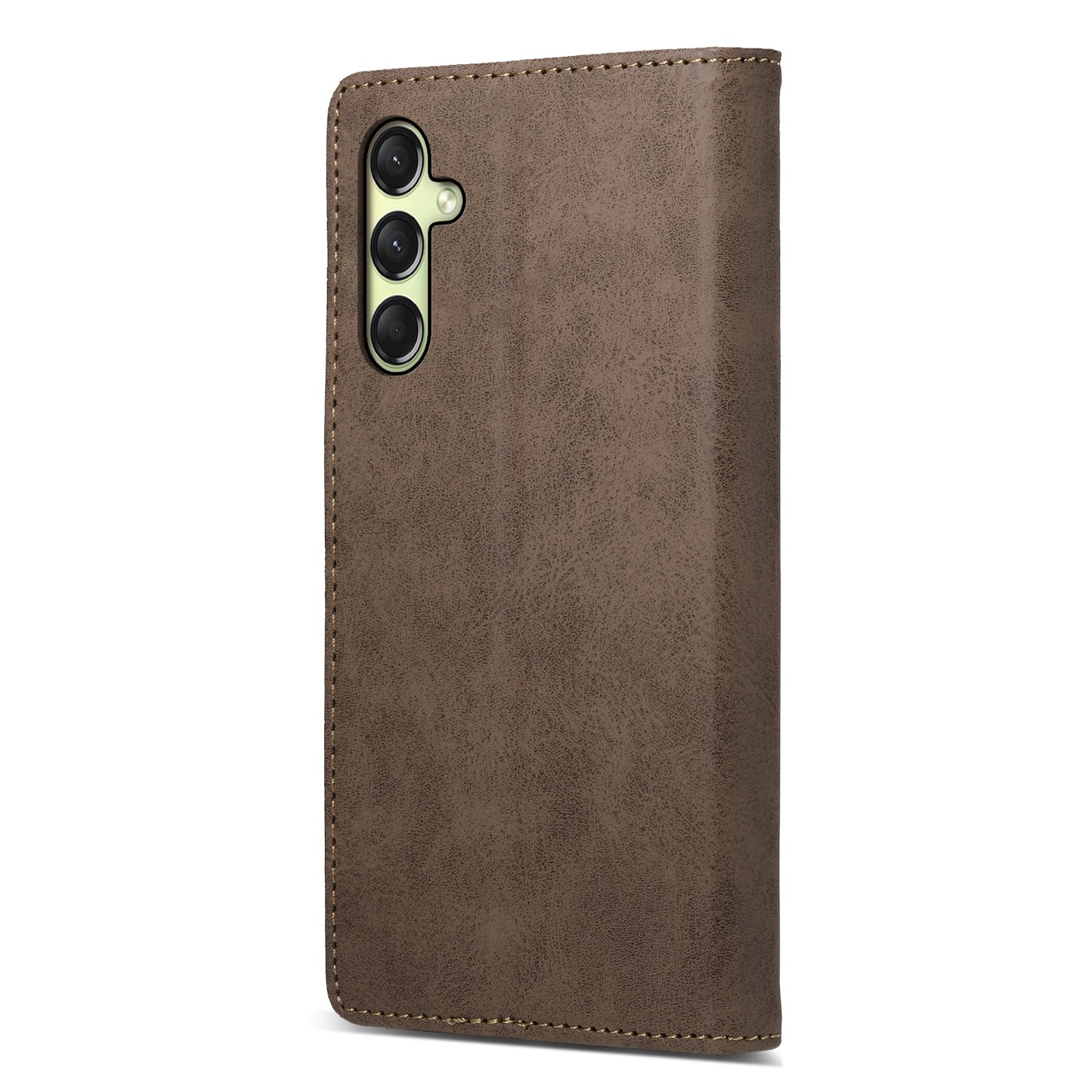DF-05 For Samsung Galaxy A16 5G / A16 4G Wallet Case RFID Blocking PU Leather Phone Cover - Brown