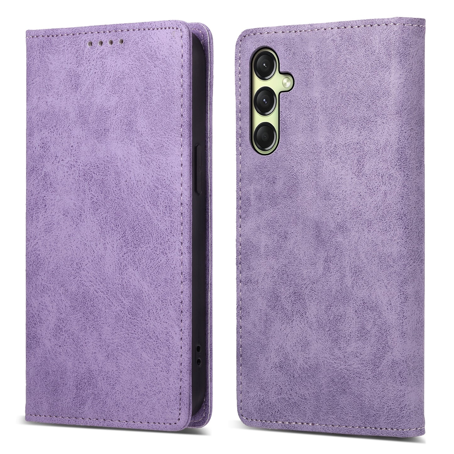 DF-05 For Samsung Galaxy A16 5G / A16 4G Wallet Case RFID Blocking PU Leather Phone Cover - Purple