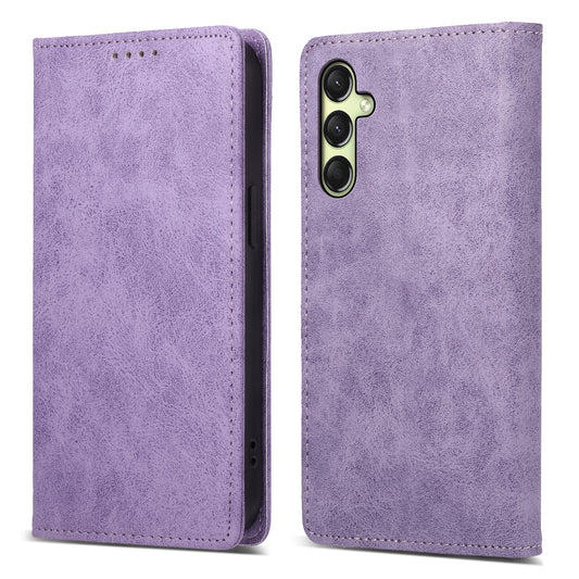 DF-05 For Samsung Galaxy A16 5G / A16 4G Wallet Case RFID Blocking PU Leather Phone Cover - Purple