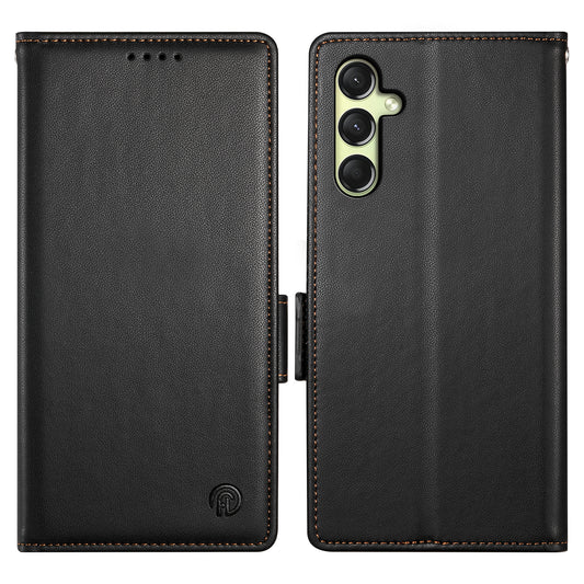DF-010 For Samsung Galaxy A16 5G / A16 4G Stand Case PU Leather Wallet Phone Cover - Black