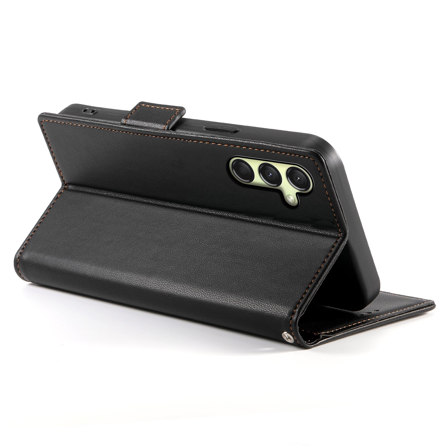 DF-010 For Samsung Galaxy A16 5G / A16 4G Stand Case PU Leather Wallet Phone Cover - Black