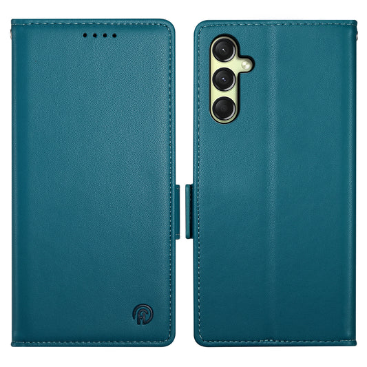 DF-010 For Samsung Galaxy A16 5G / A16 4G Stand Case PU Leather Wallet Phone Cover - Blue