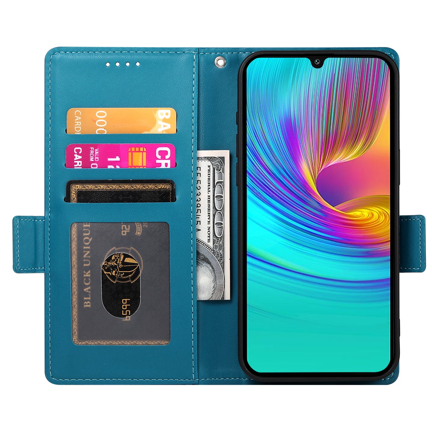 DF-010 For Samsung Galaxy A16 5G / A16 4G Stand Case PU Leather Wallet Phone Cover - Blue